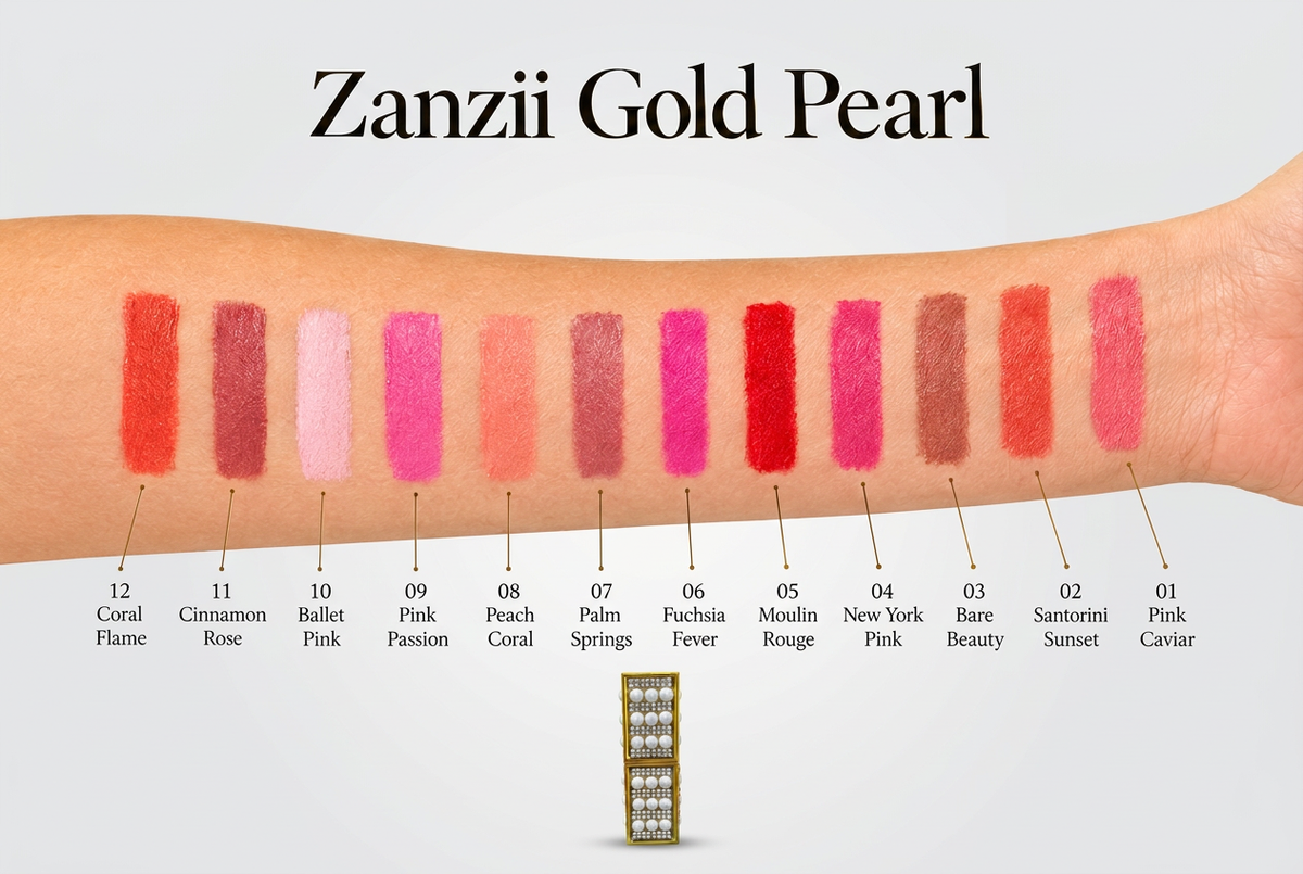 Cleaner Zanzii Gold Pearl shade chart