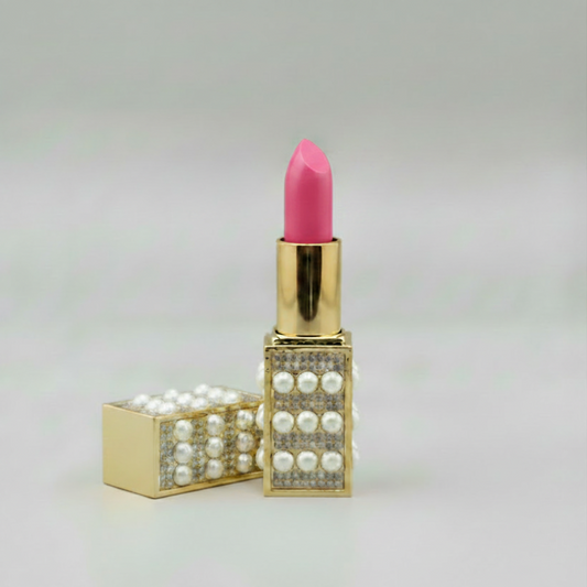 Gold Pearl Luxe - 09 Pink Passion lipstick in bright bubblegum pink shade