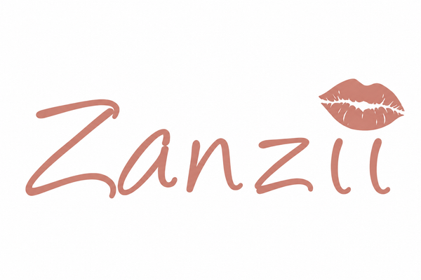 Zanzii logo preview in dusty rose without the tagline